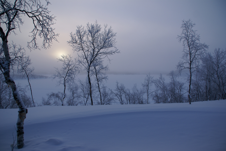 Sunrise in the snow